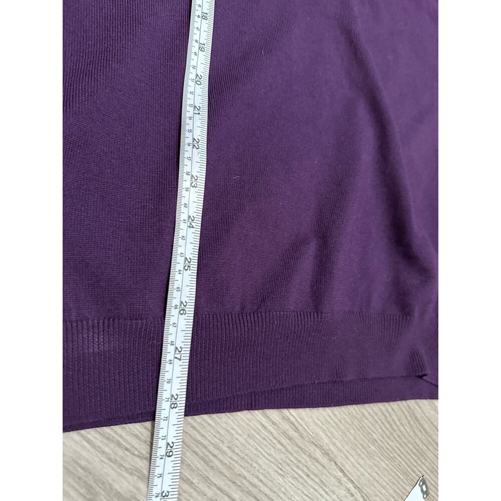 Brooks Brothers Sweater Mens XLarge Purple Saxxon Wool Crew Neck Career Casual - Picture 7 of 7